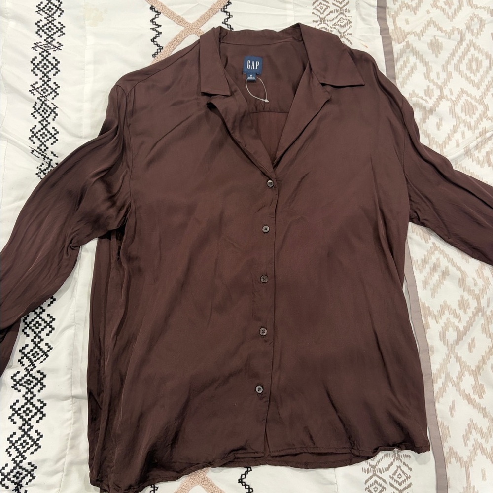 GAP Chocolate Brown Collared Shirt